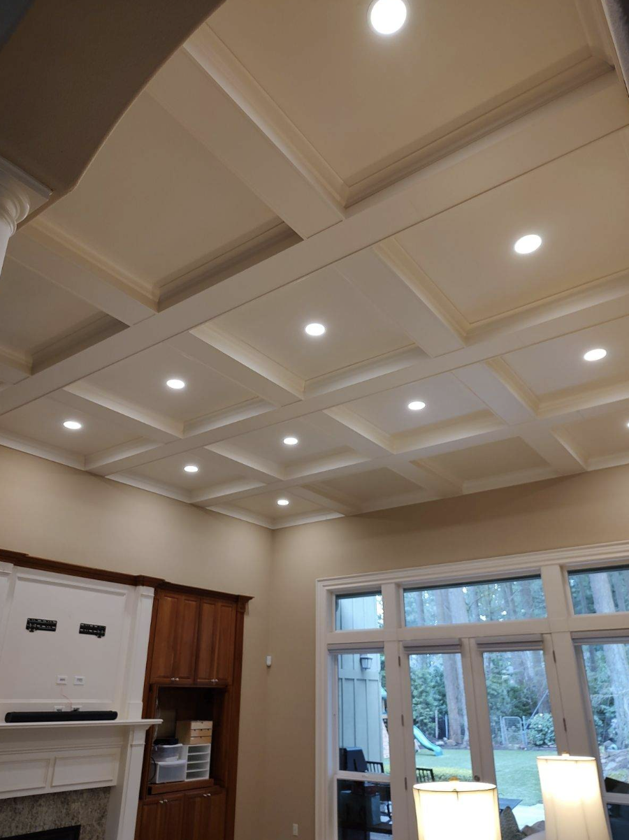 Ceiling lights installed by DT Electric in a home